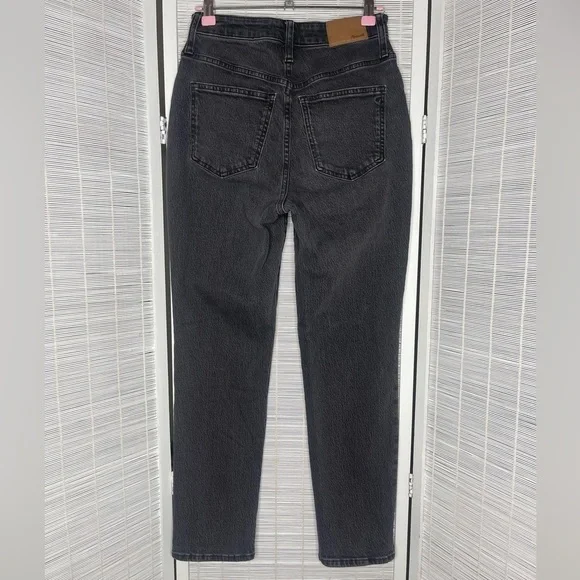 Madewell Curvy Perfect Vintage Jeans Black Gray High Rise Straight Size 25 - Picture 5 of 10